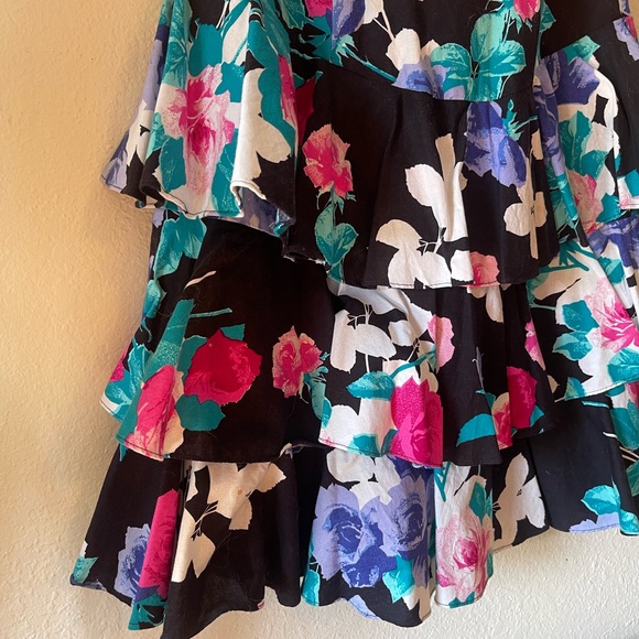 Vintage 1980s Floral Party Dress M - Picture 10 of 10